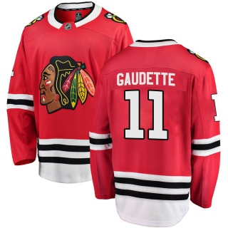 Men's Adam Gaudette Chicago Blackhawks Fanatics Branded Home Jersey - Breakaway Red