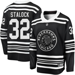 Men's Alex Stalock Chicago Blackhawks Fanatics Branded Breakaway Alternate 2019/20 Jersey - Premier Black