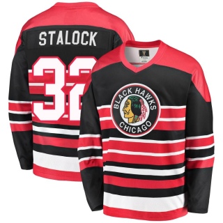 Men's Alex Stalock Chicago Blackhawks Fanatics Branded Breakaway Heritage Jersey - Premier Red/Black