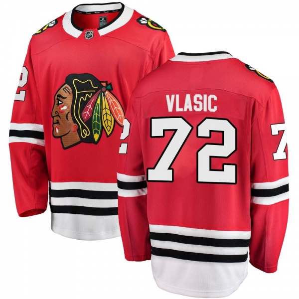 Men's Alex Vlasic Chicago Blackhawks Fanatics Branded Red Home Jersey - Breakaway Black