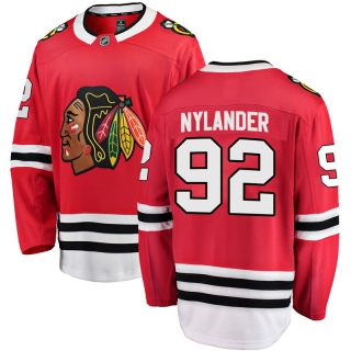 Men's Alexander Nylander Chicago Blackhawks Fanatics Branded Home Jersey - Breakaway Red