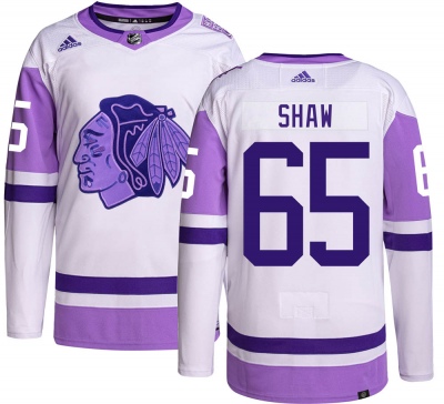 Men's Andrew Shaw Chicago Blackhawks Adidas Hockey Fights Cancer Jersey - Authentic