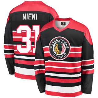 Men's Antti Niemi Chicago Blackhawks Fanatics Branded Breakaway Heritage Jersey - Premier Red/Black