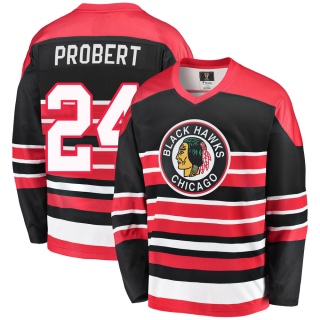 Men's Bob Probert Chicago Blackhawks Fanatics Branded Breakaway Heritage Jersey - Premier Red/Black