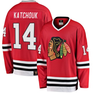 Men's Boris Katchouk Chicago Blackhawks Fanatics Branded Breakaway Red Heritage Jersey - Premier Black