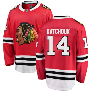Men's Boris Katchouk Chicago Blackhawks Fanatics Branded Red Home Jersey - Breakaway Black