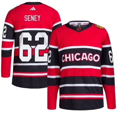 Men's Brett Seney Chicago Blackhawks Adidas Red Reverse Retro 2.0 Jersey - Authentic Black