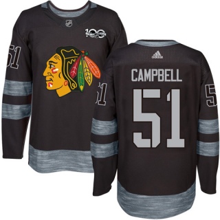 Men's Brian Campbell Chicago Blackhawks Adidas 1917- 100th Anniversary Jersey - Authentic Black