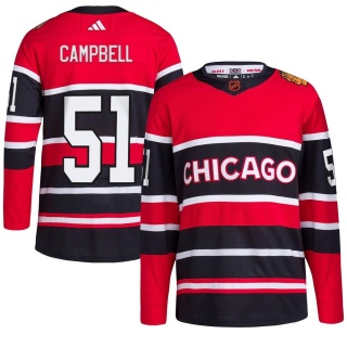 Men's Brian Campbell Chicago Blackhawks Adidas Red Reverse Retro 2.0 Jersey - Authentic Black