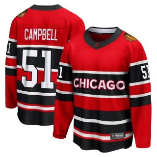 Men's Brian Campbell Chicago Blackhawks Fanatics Branded Red Special Edition 2.0 Jersey - Breakaway Black