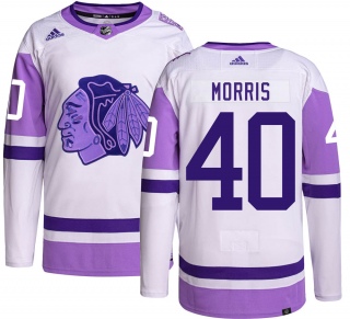 Men's Cale Morris Chicago Blackhawks Adidas Hockey Fights Cancer Jersey - Authentic