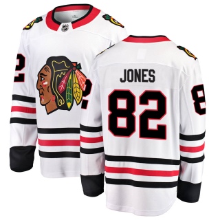 Men's Caleb Jones Chicago Blackhawks Fanatics Branded Away Jersey - Breakaway White
