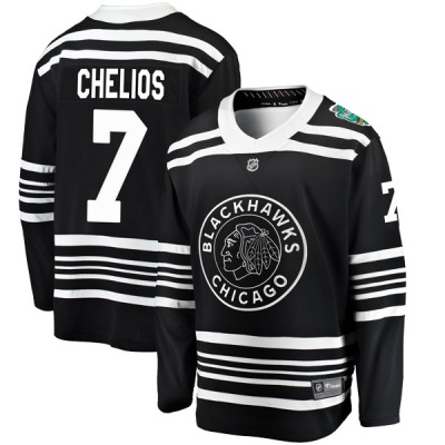Men's Chris Chelios Chicago Blackhawks Fanatics Branded 2019 Winter Classic Jersey - Breakaway Black