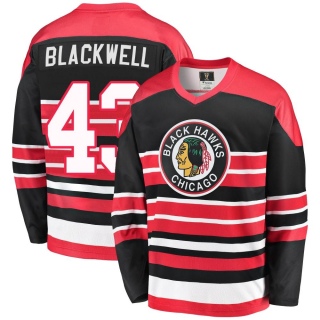 Men's Colin Blackwell Chicago Blackhawks Fanatics Branded Breakaway Heritage Jersey - Premier Red/Black