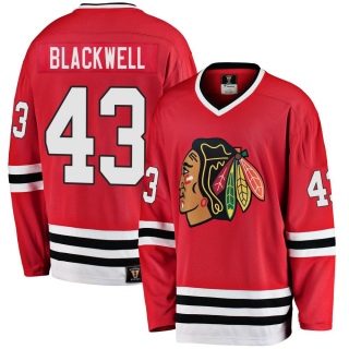 Men's Colin Blackwell Chicago Blackhawks Fanatics Branded Breakaway Red Heritage Jersey - Premier Black