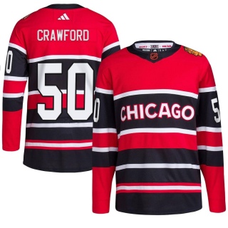 Men's Corey Crawford Chicago Blackhawks Adidas Red Reverse Retro 2.0 Jersey - Authentic Black