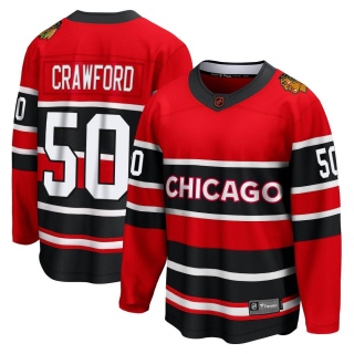 Men's Corey Crawford Chicago Blackhawks Fanatics Branded Red Special Edition 2.0 Jersey - Breakaway Black