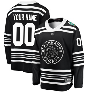 Men's Custom Chicago Blackhawks Fanatics Branded Custom 2019 Winter Classic Jersey - Breakaway Black