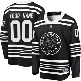 Men's Custom Chicago Blackhawks Fanatics Branded Custom Breakaway Alternate 2019/20 Jersey - Premier Black