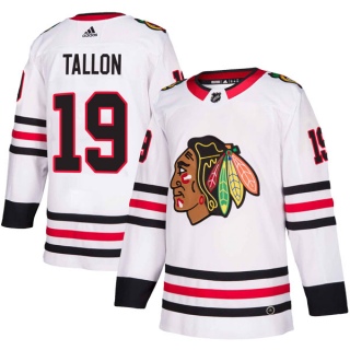 Men's Dale Tallon Chicago Blackhawks Adidas Away Jersey - Authentic White