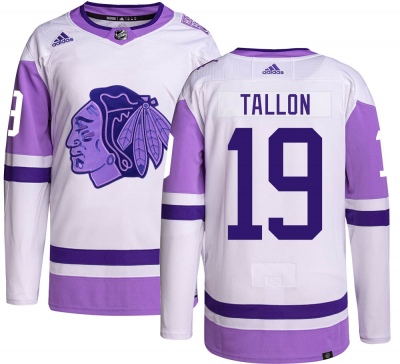 Men's Dale Tallon Chicago Blackhawks Adidas Hockey Fights Cancer Jersey - Authentic