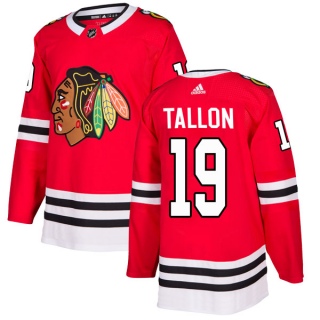 Men's Dale Tallon Chicago Blackhawks Adidas Home Jersey - Authentic Red