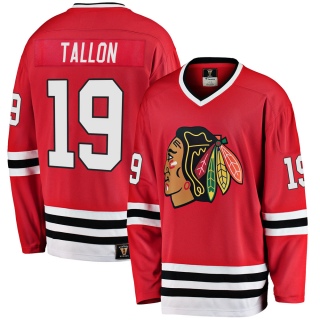 Men's Dale Tallon Chicago Blackhawks Fanatics Branded Breakaway Red Heritage Jersey - Premier Black
