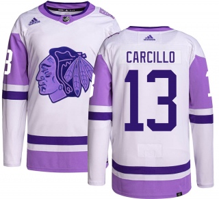 Men's Daniel Carcillo Chicago Blackhawks Adidas Hockey Fights Cancer Jersey - Authentic