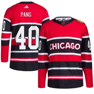Men's Darren Pang Chicago Blackhawks Adidas Red Reverse Retro 2.0 Jersey - Authentic Black