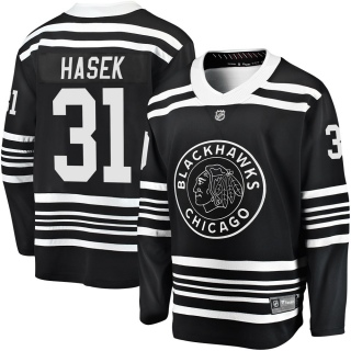 Men's Dominik Hasek Chicago Blackhawks Fanatics Branded Breakaway Alternate 2019/20 Jersey - Premier Black