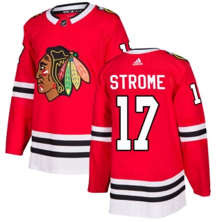 Men's Dylan Strome Chicago Blackhawks Adidas Home Jersey - Authentic Red