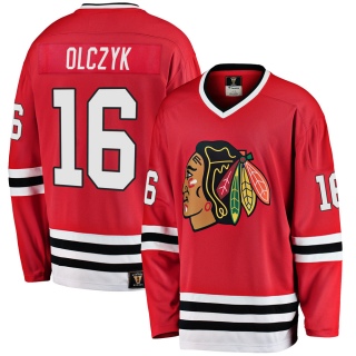 Men's Ed Olczyk Chicago Blackhawks Fanatics Branded Breakaway Red Heritage Jersey - Premier Black