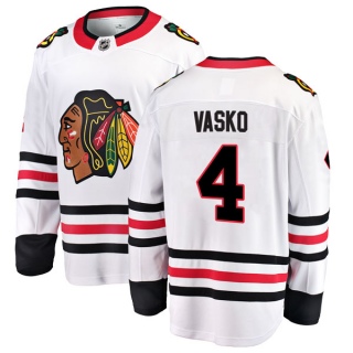 Men's Elmer Vasko Chicago Blackhawks Fanatics Branded Away Jersey - Breakaway White