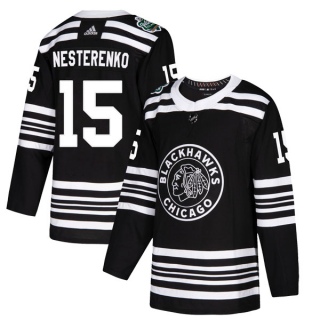 Men's Eric Nesterenko Chicago Blackhawks Adidas 2019 Winter Classic Jersey - Authentic Black