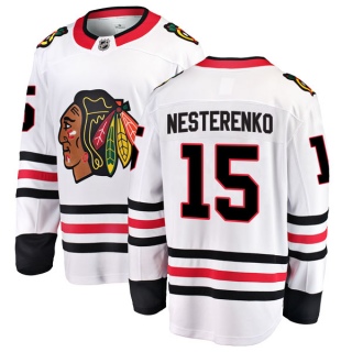 Men's Eric Nesterenko Chicago Blackhawks Fanatics Branded Away Jersey - Breakaway White