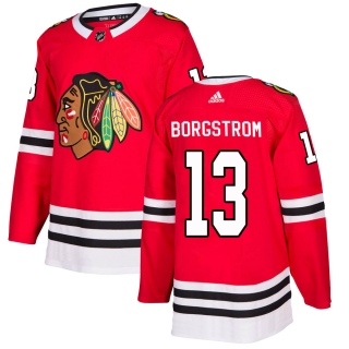 Men's Henrik Borgstrom Chicago Blackhawks Adidas Home Jersey - Authentic Red