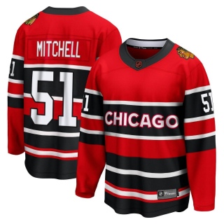 Men's Ian Mitchell Chicago Blackhawks Fanatics Branded Red Special Edition 2.0 Jersey - Breakaway Black