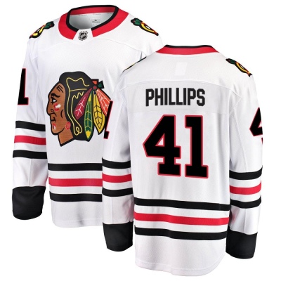 Men's Isaak Phillips Chicago Blackhawks Fanatics Branded Away Jersey - Breakaway White