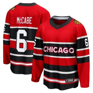 Men's Jake McCabe Chicago Blackhawks Fanatics Branded Red Special Edition 2.0 Jersey - Breakaway Black