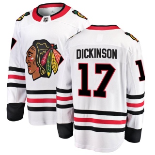 Men's Jason Dickinson Chicago Blackhawks Fanatics Branded Away Jersey - Breakaway White