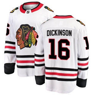 Men's Jason Dickinson Chicago Blackhawks Fanatics Branded Away Jersey - Breakaway White