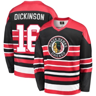 Men's Jason Dickinson Chicago Blackhawks Fanatics Branded Breakaway Heritage Jersey - Premier Red/Black
