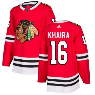 Men's Jujhar Khaira Chicago Blackhawks Adidas Home Jersey - Authentic Red