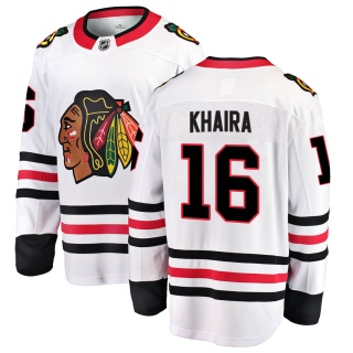Men's Jujhar Khaira Chicago Blackhawks Fanatics Branded Away Jersey - Breakaway White