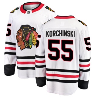 Men's Kevin Korchinski Chicago Blackhawks Fanatics Branded Away Jersey - Breakaway White