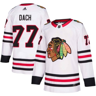 Men's Kirby Dach Chicago Blackhawks Adidas Away Jersey - Authentic White