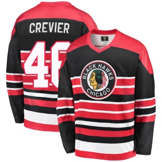 Men's Louis Crevier Chicago Blackhawks Fanatics Branded Breakaway Heritage Jersey - Premier Red/Black