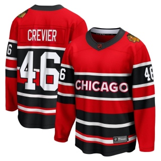 Men's Louis Crevier Chicago Blackhawks Fanatics Branded Red Special Edition 2.0 Jersey - Breakaway Black