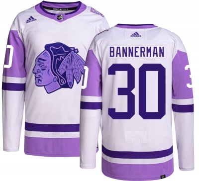 Men's Murray Bannerman Chicago Blackhawks Adidas Hockey Fights Cancer Jersey - Authentic