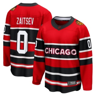 Men's Nikita Zaitsev Chicago Blackhawks Fanatics Branded Red Special Edition 2.0 Jersey - Breakaway Black